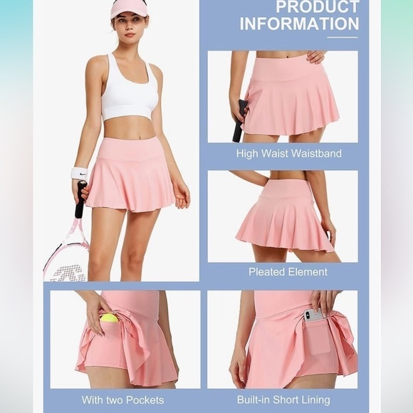 New Pleated Tennis Golf Skirts w/ Pockets High Waisted Athletic Workout … - Picture 3 of 4